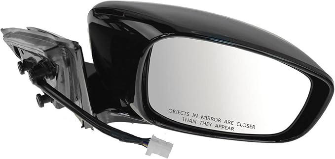 TRQ 2 Piece Driver and Passenger Side Mirror Assembly Set Electric Adjustment Non-Heated No Memory Black Compatible with 2011