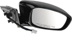 TRQ 2 Piece Driver and Passenger Side Mirror Assembly Set Electric Adjustment Non-Heated No Memory Black Compatible with 2011