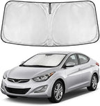 Windshield Sun Shade for Hyundai Elantra 2011-2016 Sunshade Front Window Shade Custom Fit Elantra Accessories Sun Visor Foldable Shade Blocks UV Rays Accessories