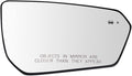 TRQ Passenger Side Mirror Glass Heated Blind Spot Detection Convex Compatible with 2018-2021 Chevrolet Equinox GMC Terrain GM