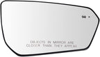 TRQ Passenger Side Mirror Glass Heated Blind Spot Detection Convex Compatible with 2018-2021 Chevrolet Equinox GMC Terrain GM