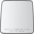 TRQ Passenger Side Manual Mirror Glass Convex with Backing Plate Compatible with 2018-2024 Jeep Wrangler 2020-2024 Jeep Gladi