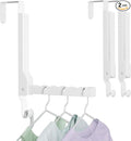 2 Pack Over The Door Hanger Folding Clothes Drying Rack, Folding Hanging Coat Rack for Indoor Laundry Room Compact Small Spac