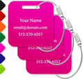 Custom Luggage Tags (3 or 6 Pack) - Personalized Unique Suitcase & Backpack Travel, Durable, Waterproof & Heavy Duty (Hot Pin