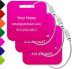 Custom Luggage Tags (3 or 6 Pack) - Personalized Unique Suitcase & Backpack Travel, Durable, Waterproof & Heavy Duty (Hot Pin