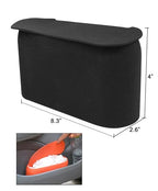 JAVOedge (2 Pack Black Small Car Trash Can with Lid, Flexible Material, Fits in Most Side Doors