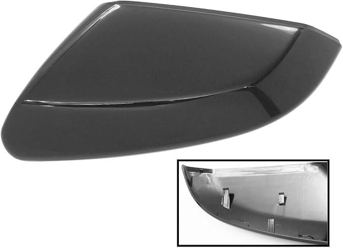 Black Left Mirror Cap Cover For Honda Civic 2016 2017 2018 2019 2020 2021 Rearview Mirror Cap Replacement (Black Left Side)
