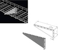 Kable Kontrol V Type Wall Bracket – 8” Width - Wire Mesh Tray Cable Management Rack Cords Organizer Cable Basket, Zinc Plated
