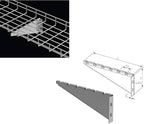 Kable Kontrol V Type Wall Bracket – 8” Width - Wire Mesh Tray Cable Management Rack Cords Organizer Cable Basket, Zinc Plated