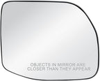 Replacement Passenger Right Side Door Mirror Glass Heated with BLIS (Blind Spot Sensor) and Back Plate for 2022-2025 Ford Maverick Bronco Sport