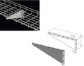 Kable Kontrol V Type Wall Bracket – 6” Width - Wire Mesh Tray Cable Management Rack Cords Organizer Cable Basket, Zinc Plated