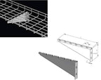 Kable Kontrol V Type Wall Bracket – 6” Width - Wire Mesh Tray Cable Management Rack Cords Organizer Cable Basket, Zinc Plated