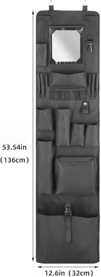 Police Style Hanging Closet Shelf Hanging Work Locker Organizer 53.54 x 12.6 Inches Door Locker Organization with Acrylic Sof