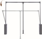Nisorpa Pull Down Closet Rod, Adjustable 35-47 Inch Aluminium Soft-Close Wardrobe Lift Rail Organizer for Hanging Clothes, Tw