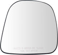 TRQ Passenger Side Power Mirror Glass with Backing Plate Convex Compatible with 1996-2002 Chevrolet Express 1500 2500 3500 GM
