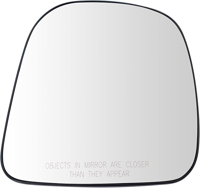 TRQ Passenger Side Power Mirror Glass with Backing Plate Convex Compatible with 1996-2002 Chevrolet Express 1500 2500 3500 GM
