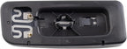 TRQ Passenger Side Heated Convex Mirror Glass Snap-On Compatible with 2010-2018 Mercedes-Benz Sprinter 2500 3500 MB1325110