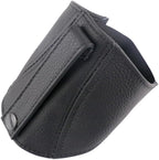 1X Genuine Leather Bucket Seat Belt Guide Seatbelt Holder Protector for Bride RECARO 【Black Leather/Black Stitching】