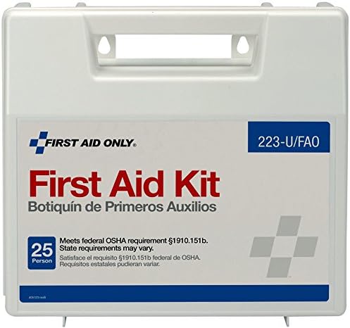 First Aid Only 223-U OSHA-Compliant First Aid Kit, All-Purpose 25-Person Emergency First Aid Kit for Business, Worksite, Home