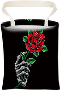 Car Trash Can, Cute Car Trash Bag, Hanging Car Organizer and Storage Bag, Trash Bin for Car Accessories, Vehicle, Travelling, Camping Cool Skull hand and Rose