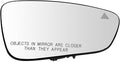 TRQ Passenger Side Mirror Glass Heated Blind Spot Indicator Clear Compatible with 2015-2017 Chrysler 200 CH1325190