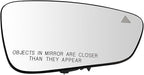 TRQ Passenger Side Mirror Glass Heated Blind Spot Indicator Clear Compatible with 2015-2017 Chrysler 200 CH1325190