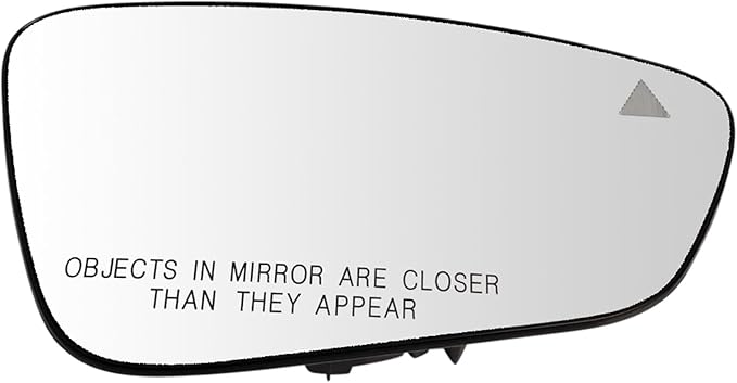 TRQ Passenger Side Mirror Glass Heated Blind Spot Indicator Clear Compatible with 2015-2017 Chrysler 200 CH1325190