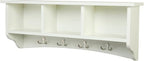 Shaker Cottage 36-Inch Wall-Mounted Coat Rack with 3 Open Shelves – Transitional Entryway Organizer, Mudroom Storage Shelf wi