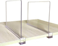 CY craft Shelf Dividers for Closets, Clear Acrylic Shelf Divider for Wood Shelves and Clothes Organizer/Purses Separators Per