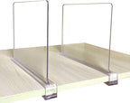 CY craft Shelf Dividers for Closets, Clear Acrylic Shelf Divider for Wood Shelves and Clothes Organizer/Purses Separators Per