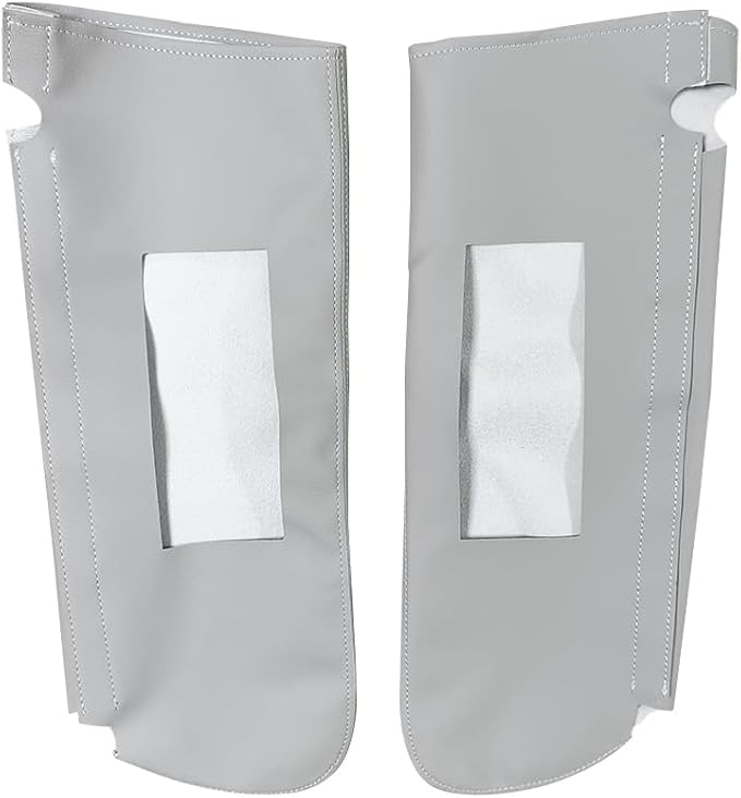 Car Sun Visor Cover Pair Gray, Leather Sun Visor Replacement Cover for Chevy Tahoe Suburban Yukon 1995-1999,(Skin Only)