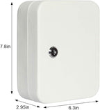 Jssmst Key Lock Box Wall Mount Security Key Storage Box, Locking Key Cabinet Wall Mount with 20 Key Hooks & Tags Key Labels, 