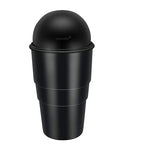 Cup Holder Trash can for car with Lid, Mini Garbage Cans for Back seat Leakproof Vehicle Automotive Cup Holder Car trashcan, Small Trash Bin for Automotive Office Home Kitchen (CARH1347A)