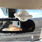 Adorable Teddy Bear Car Mirror Cover Set,Cute Sheep Mirror Accessories, Cartoon Design for Rearview Mirrors, Cozy Interior Auto Accessory (Black Sheep)