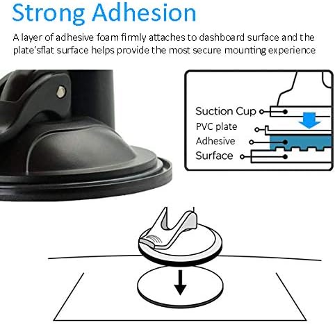 Randconcept - 80mm Adhesive Dashboard Pad Mounting Disk with Adhesive for Suction Cup Phone Mount & for Garmin GPS Suction Mount | 3.15" Wide Diameter 2 Pcs