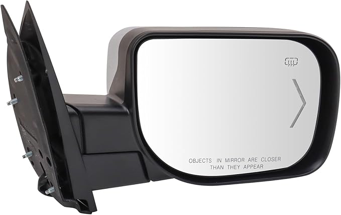 TRQ Driver and Passenger Side Mirror Assembly Set Power Heated Memory Turn Signal Puddle Light Foldaway Chrome Compatible wit