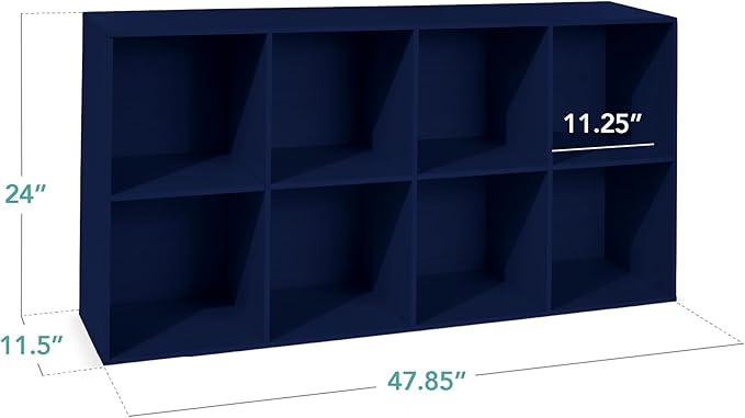 Best Choice Products Kids Bookcase 8-Cube Storage Organizer, 11in Shelf Opening, Bookshelf, Toy Storage, Customizable w/ 3 Re