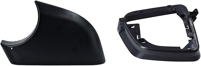Fits For Tesla Model Y Left driver Side Wing Mirror Cover and Mirror Frame Set Rearview Lower Holder Tray Cap Housing 2021-2024(left side black)