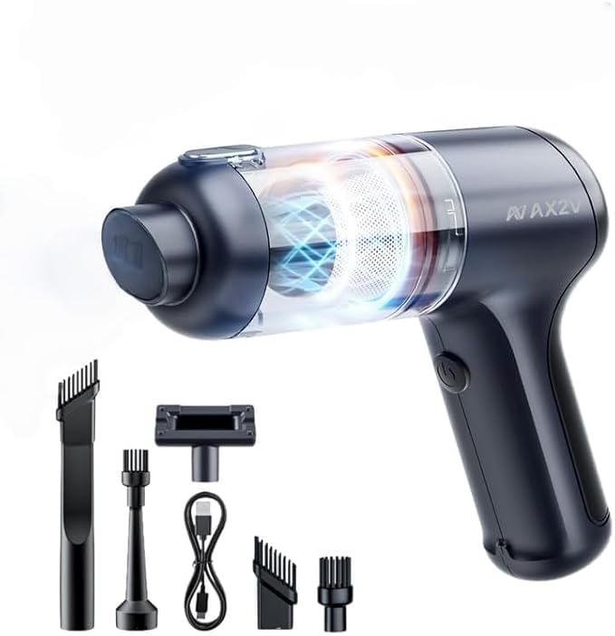 Car Vacuum Cleaner&Air Duster | 80W | 16kpa | 12KRPM | 20 Mins-Dust Cleaner Portable Cordless Vacuum Pro-Compressed Air Blowe