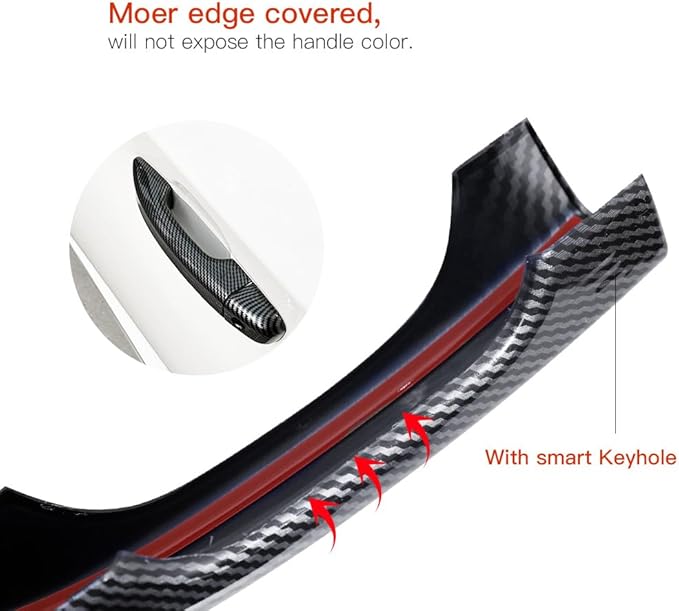 YINGTUU for Honda Accord 10th Gen 2018 2019 2020 2021 2022 Accessories Stickers Door Handle Cover Decals Carbon Fiber Pattern