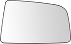 TRQ Driver Side Upper Mirror Glass Heated Snap-On Compatible with 2007-2009 Dodge Sprinter 2500 3500, 2010-2021 Mercedes-Benz
