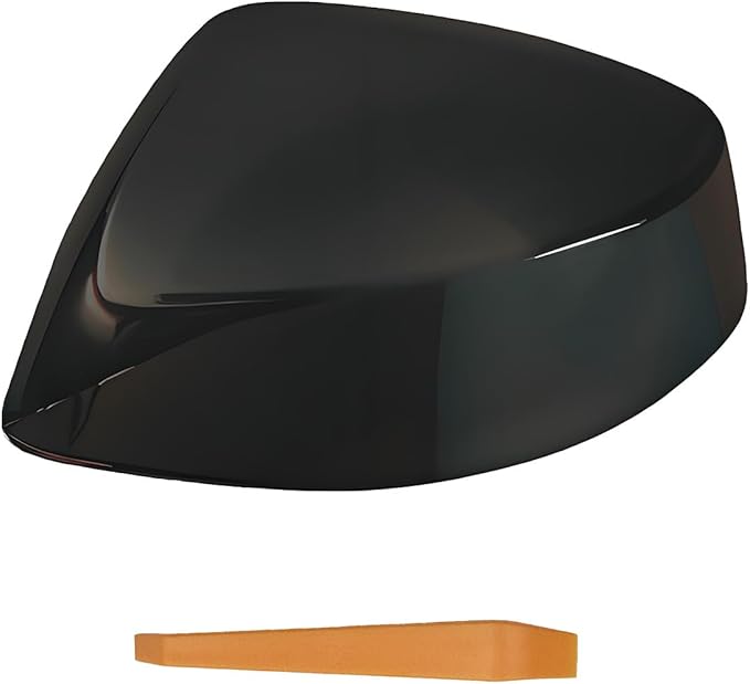 Driver Left Side Mirror Cover Cap Compatible with Honda Civic 2012-2013 Glossy Black,Not fit LX model