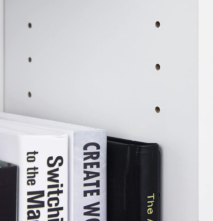Furinno Jaya Book Shelf, 3-Tier Bookshelf, Bookcase with Adjustable Shelves, 9.5 x 24.5 x 40.3, for Organization and Storage,