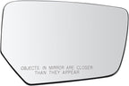 TRQ Passenger Side Mirror Glass Non Heated Convex For Factory Equipped Mirrors Compatible with 2014-20 Chevrolet Impala LT 20