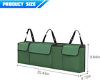 Car Trunk Organizer with Lid, Large Waterproof Vehicle Backseat Hanging Storage Bag with 4 Pockets & Adjustable Straps, Colla