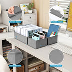 DIMJ Drawer Organizer Clothes, 24 Pack Dresser Organizer, Foldable Closet Organizers and Storage, Fabric Dresser Drawer Organ