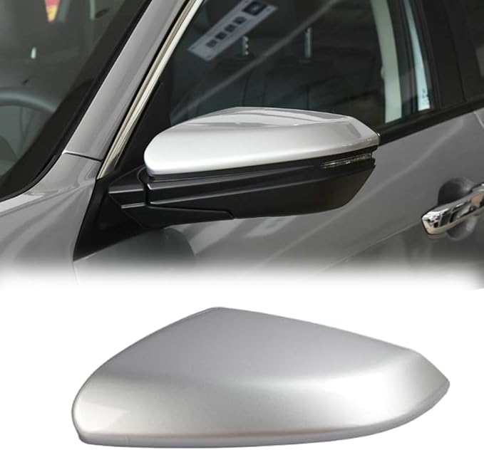 Silver Mirror Cap Cover For Honda Civic 2016 2017 2018 2019 2020 2021 Rearview Mirror Cap Replacement (Left Side)