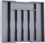 Kitchen Silverware Drawer Organizer and Storage Bamboo Wood Cooking Utensil Holder Cutlery Knife Jewelry Spice Rack Spoon For