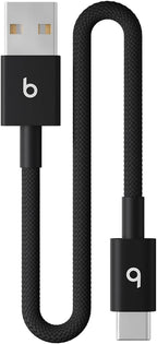 Beats USB-A to USB-C Woven Short Cable Fast Charging Durable/Tangle-Free Compatible Charger for Apple & Android Devices (8 in
