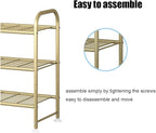 LINZINAR Shoe Rack Long 3 Tier Shoe Storage Organizer Metal Wide Shoe Shelf for Closet Entryway Bedroom 24 Paris Large Capaci